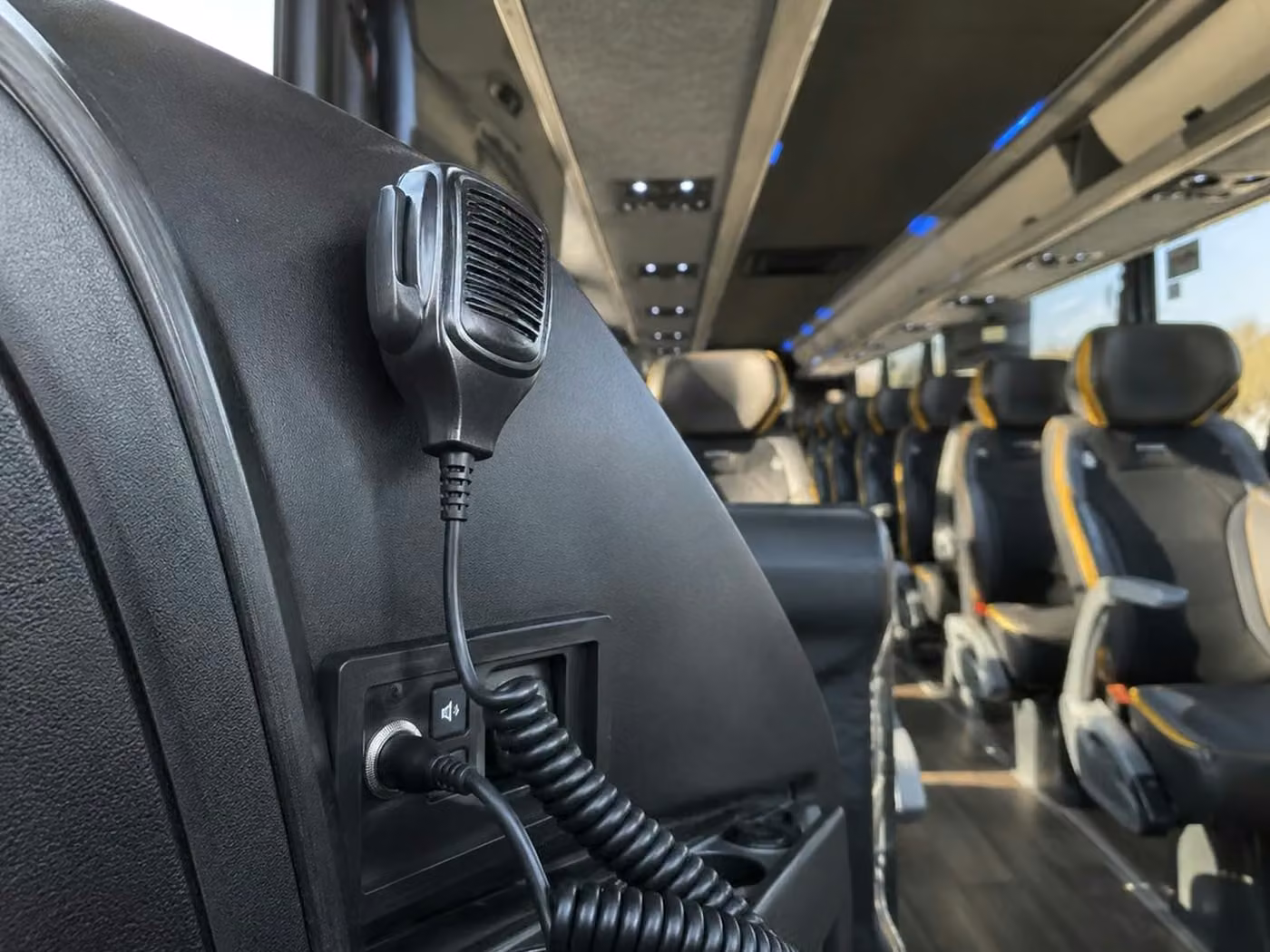 enterprise 56 passenger charter bus pa system