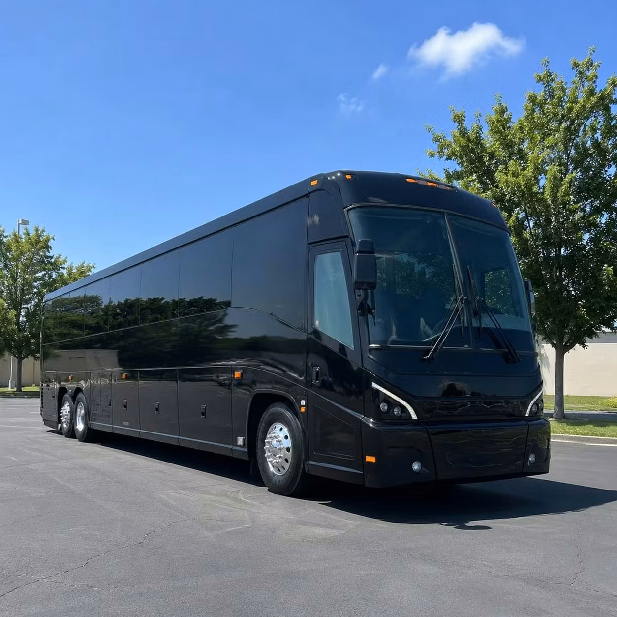 enterprise 56 passenger long distance charter buses with onboard restrooms