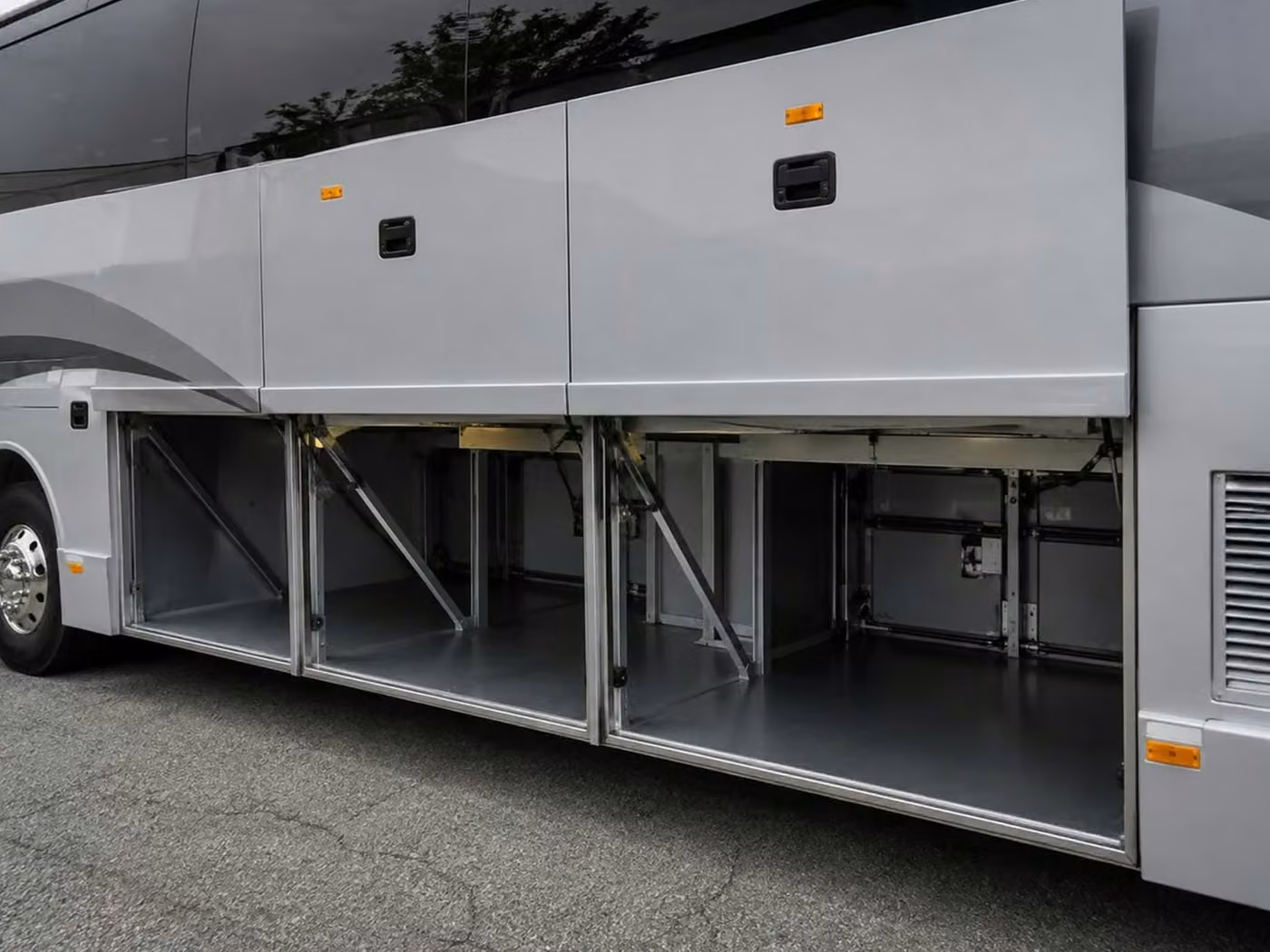 enterprise charter bus under bus storage
