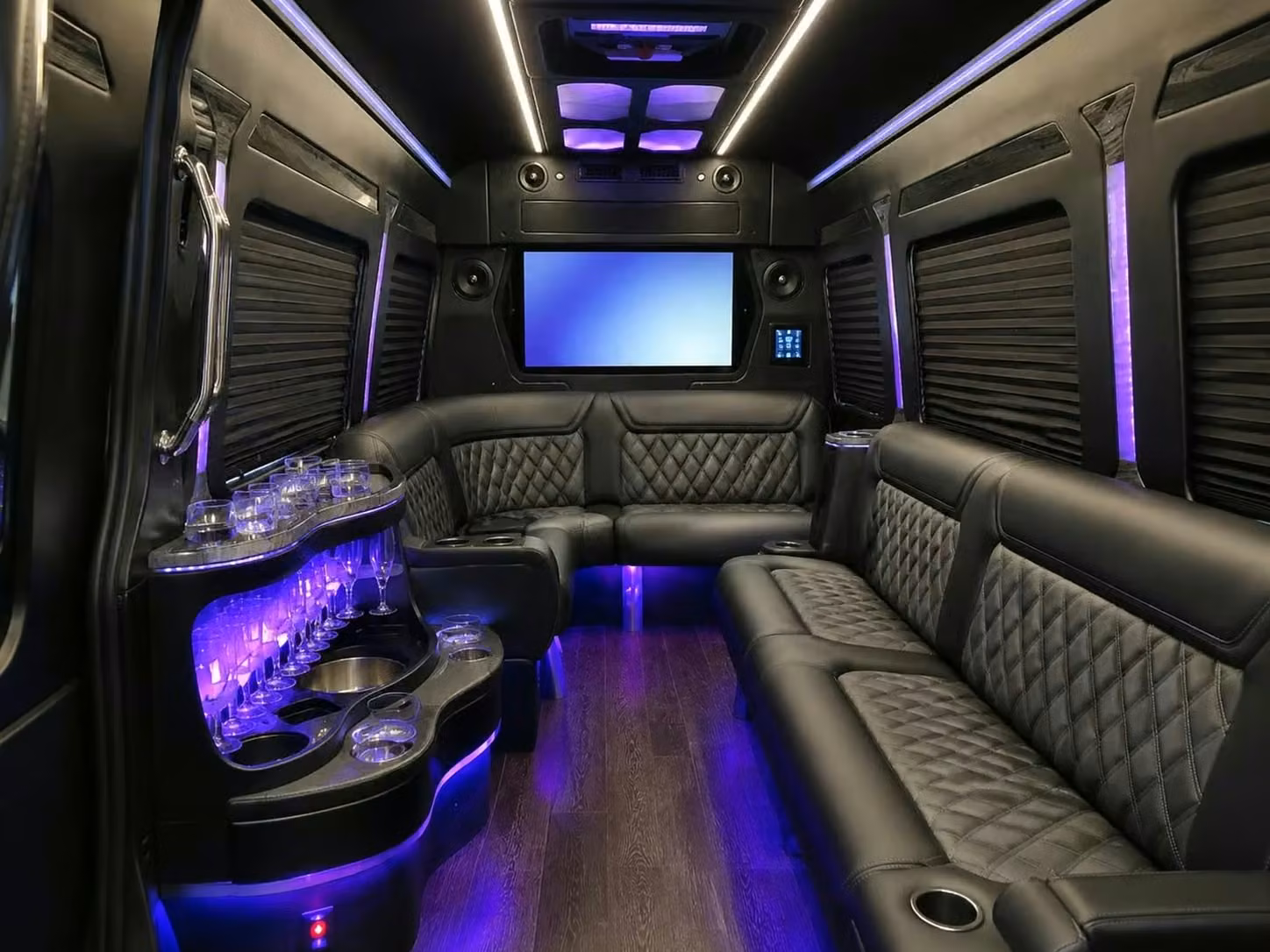 enterprise party bus smart tvs
