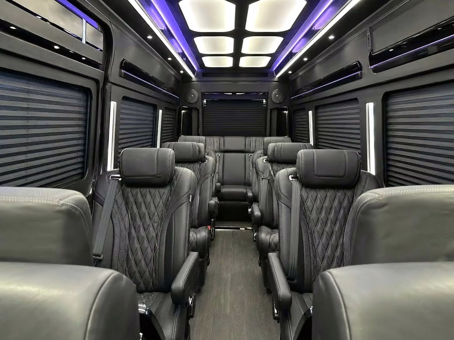 enterprise sprinter van rental with driver reclining seats