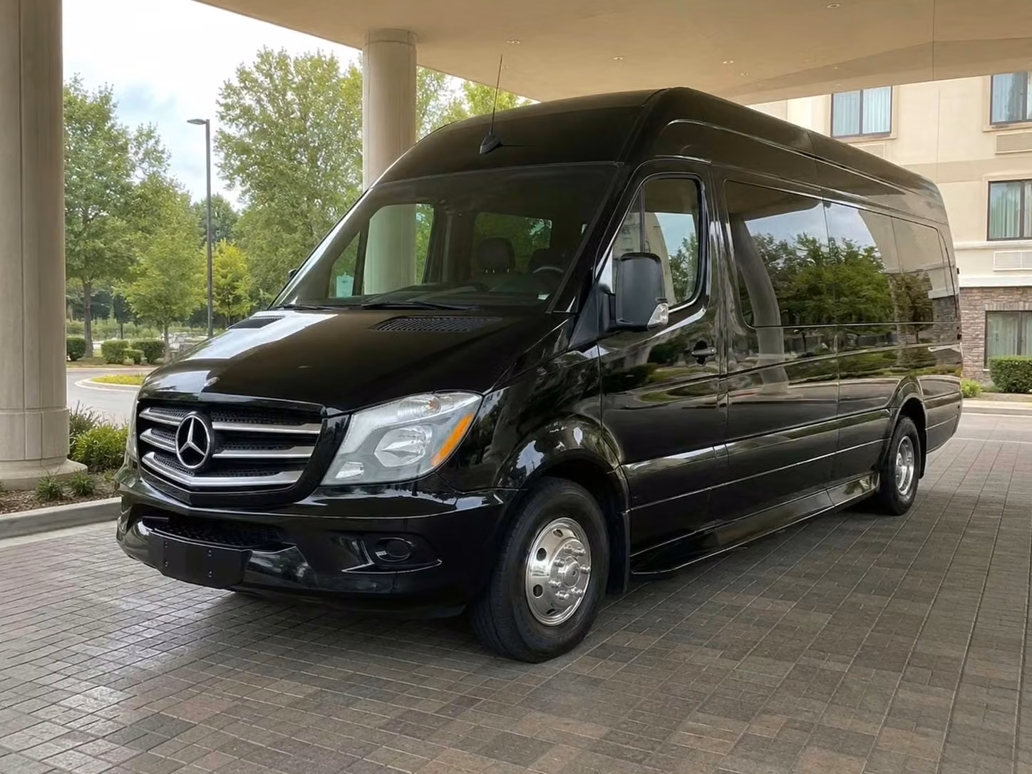 enterprise sprinter van rental with driver tinted windows